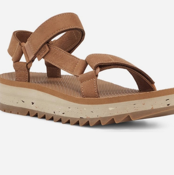 Teva Shoes - Teva Brown Tan Platform Sport Sandals